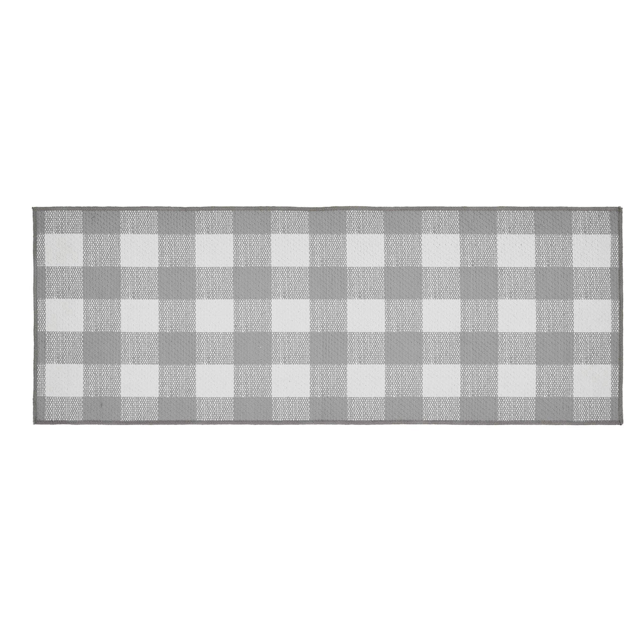 Annie Buffalo Check Grey Polyester Rug Rect 17x48 - The Fox Decor