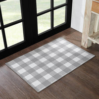 Annie Buffalo Check Grey Polyester Rug Rect 24x36 - The Fox Decor