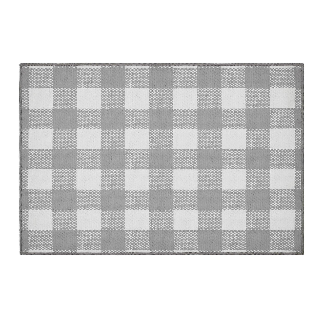 Annie Buffalo Check Grey Polyester Rug Rect 24x36 - The Fox Decor