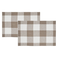 Annie Buffalo Check Portabella Placemat Set of 2 13x19 - The Fox Decor