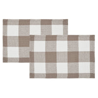 Annie Buffalo Check Portabella Placemat Set of 2 13x19 - The Fox Decor
