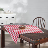 Annie Buffalo Check Red Table Topper 40x40 - The Fox Decor