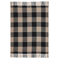 Thumbnail for Black Check Woven Throw 50x60