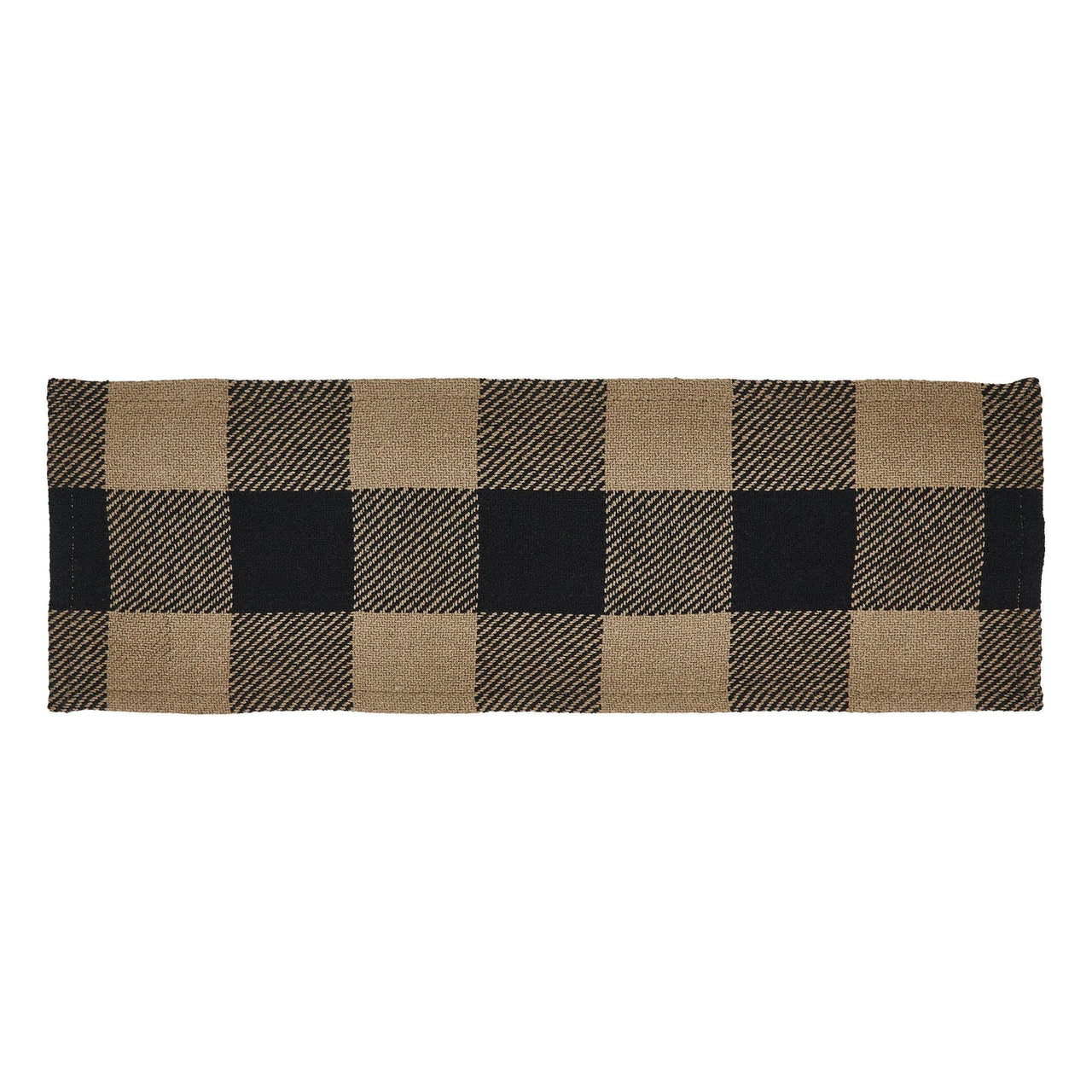 Black Check Runner 8x24 - The Fox Decor