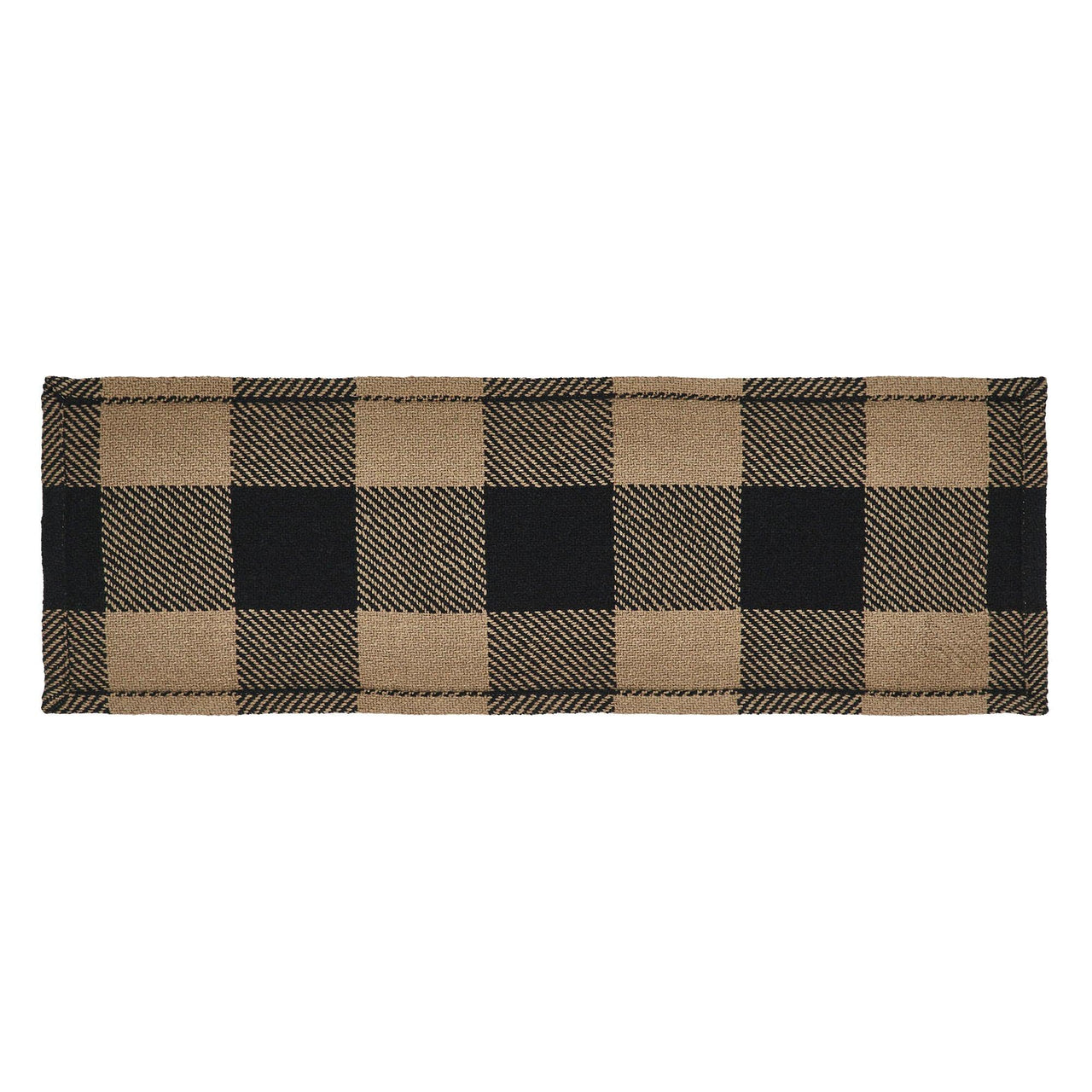 Black Check Runner 8x24 - The Fox Decor