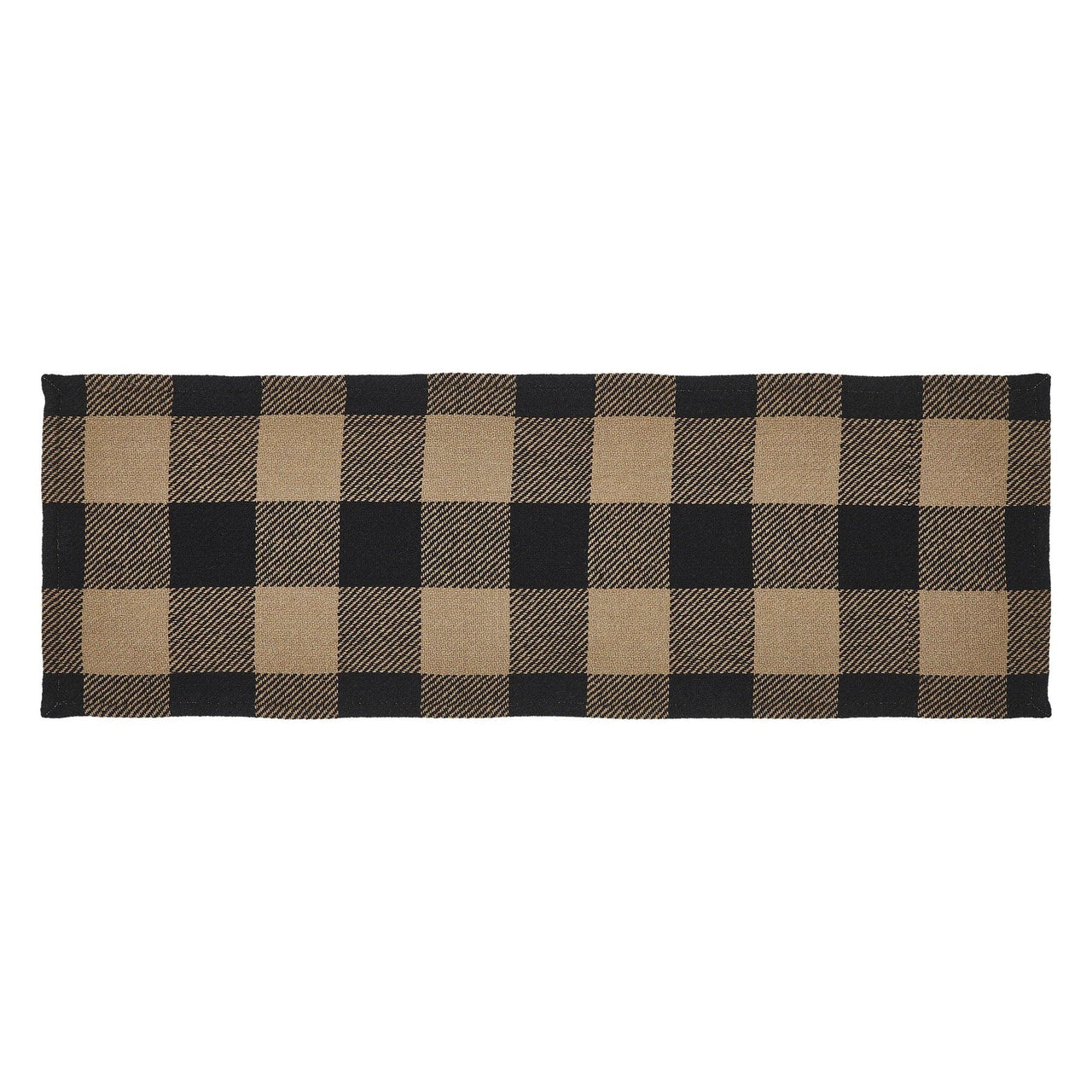 Black Check Runner 12x36 - The Fox Decor