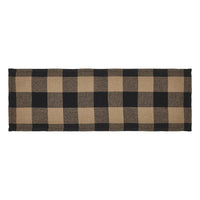 Black Check Runner 12x36 - The Fox Decor