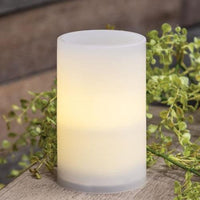 Warm Light White Timer Pillar 3x5 - The Fox Decor