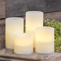 Warm Light White Timer Pillar Candle 3x6 - The Fox Decor