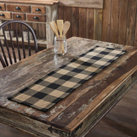 Black Check Runner 12x48 - The Fox Decor