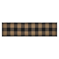 Black Check Runner 12x48 - The Fox Decor