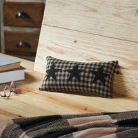 Black Check Star Pillow 7x13 - The Fox Decor