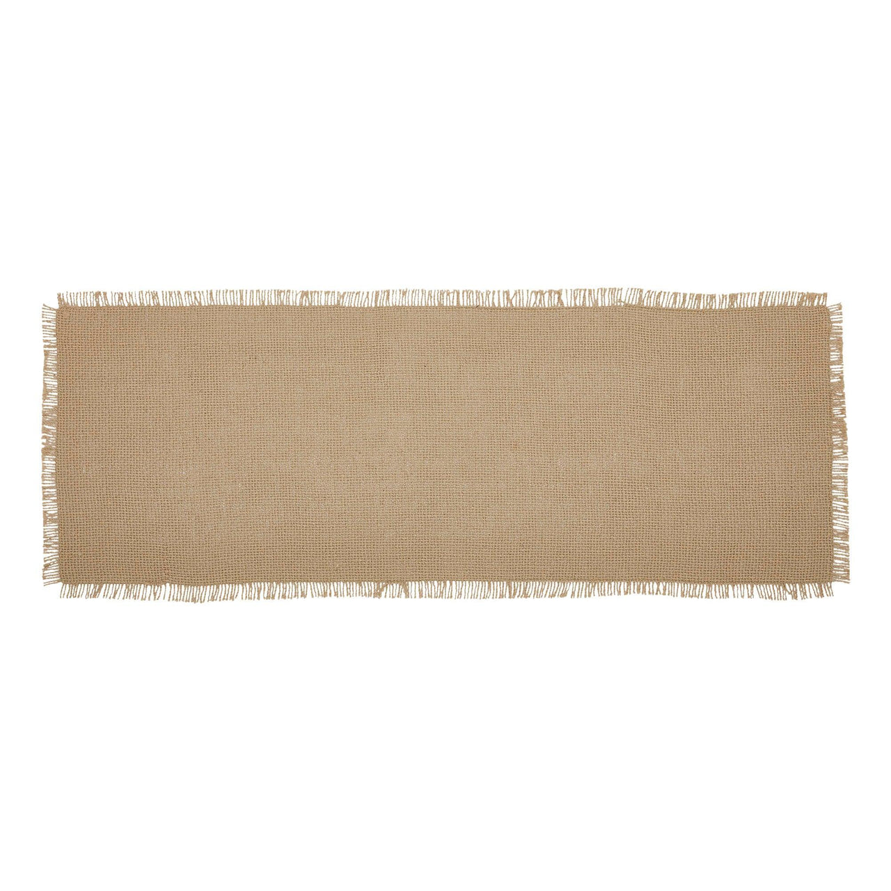 Burlap Natural Runner Fringed 8x24 - The Fox Decor