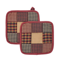 Heritage Farms Primitive Check Pot Holder Set of 2 8x8 - The Fox Decor