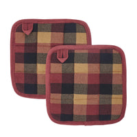 Heritage Farms Primitive Check Pot Holder Set of 2 8x8 - The Fox Decor