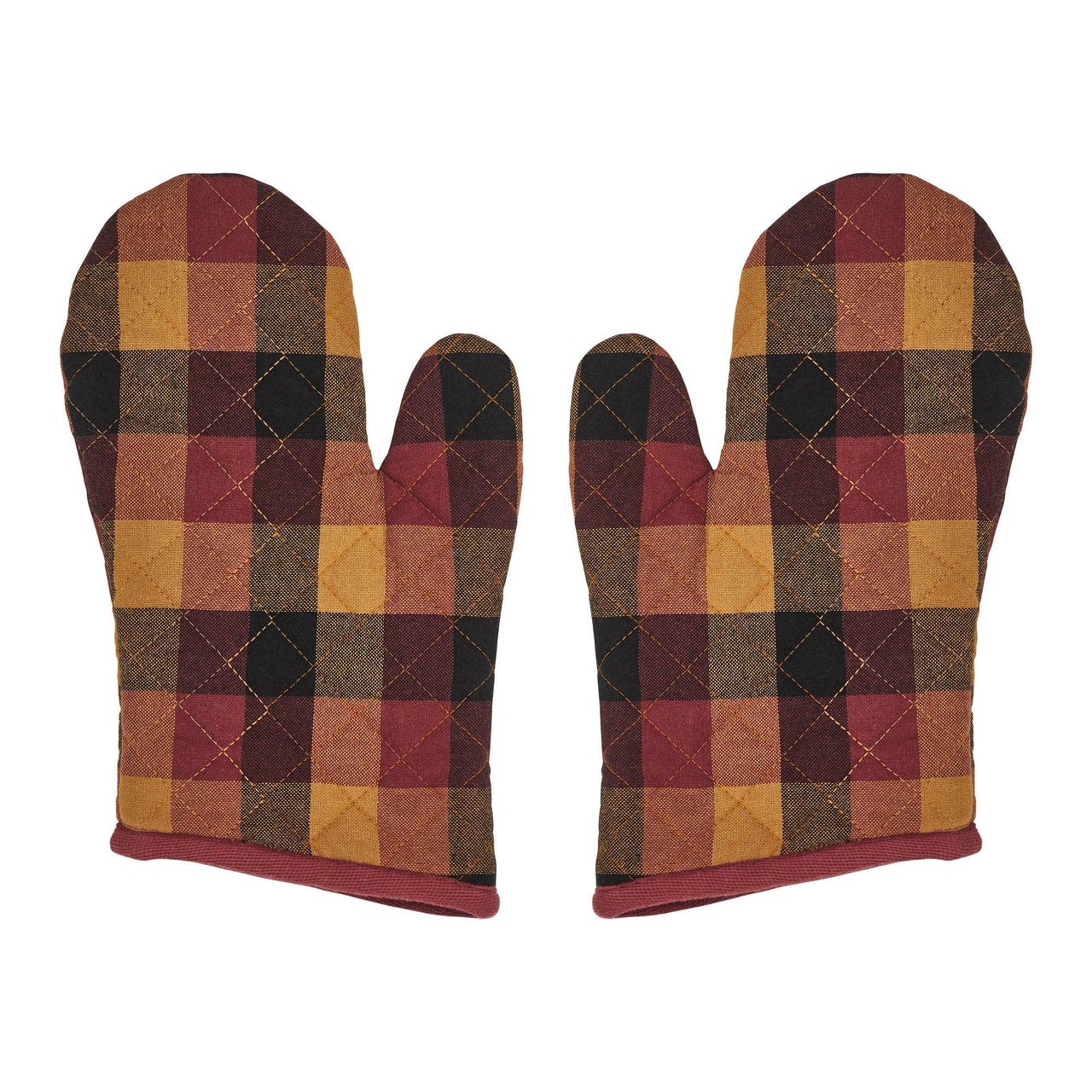 Heritage Farms Primitive Check Oven Mitt Set of 2 - The Fox Decor