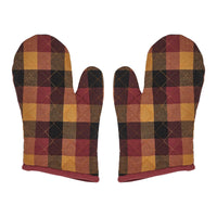 Heritage Farms Primitive Check Oven Mitt Set of 2 - The Fox Decor