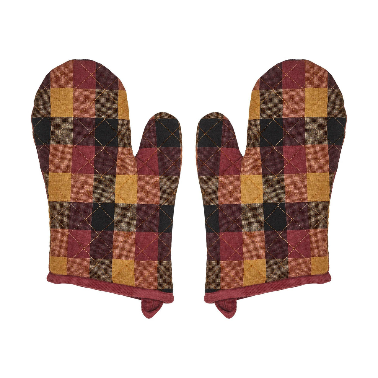Heritage Farms Primitive Check Oven Mitt Set of 2 - The Fox Decor