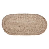 Thumbnail for Natural Jute Rug Oval 17x36