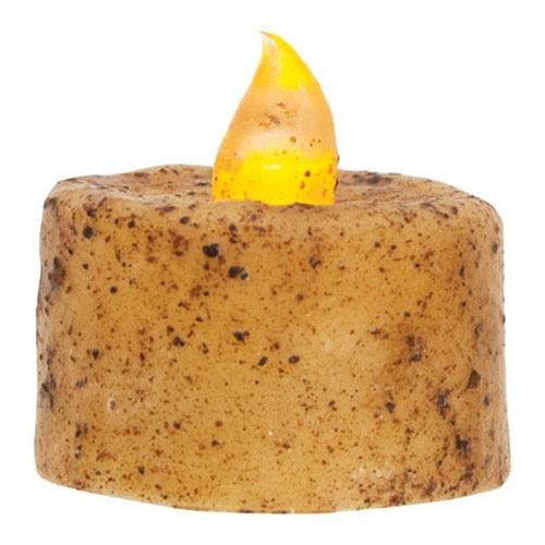 6 Pkg Burnt Ivory Timer Tealights - The Fox Decor