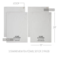 Down Home 5 Star Review Tea Towel Set of 2 19x28 - The Fox Decor
