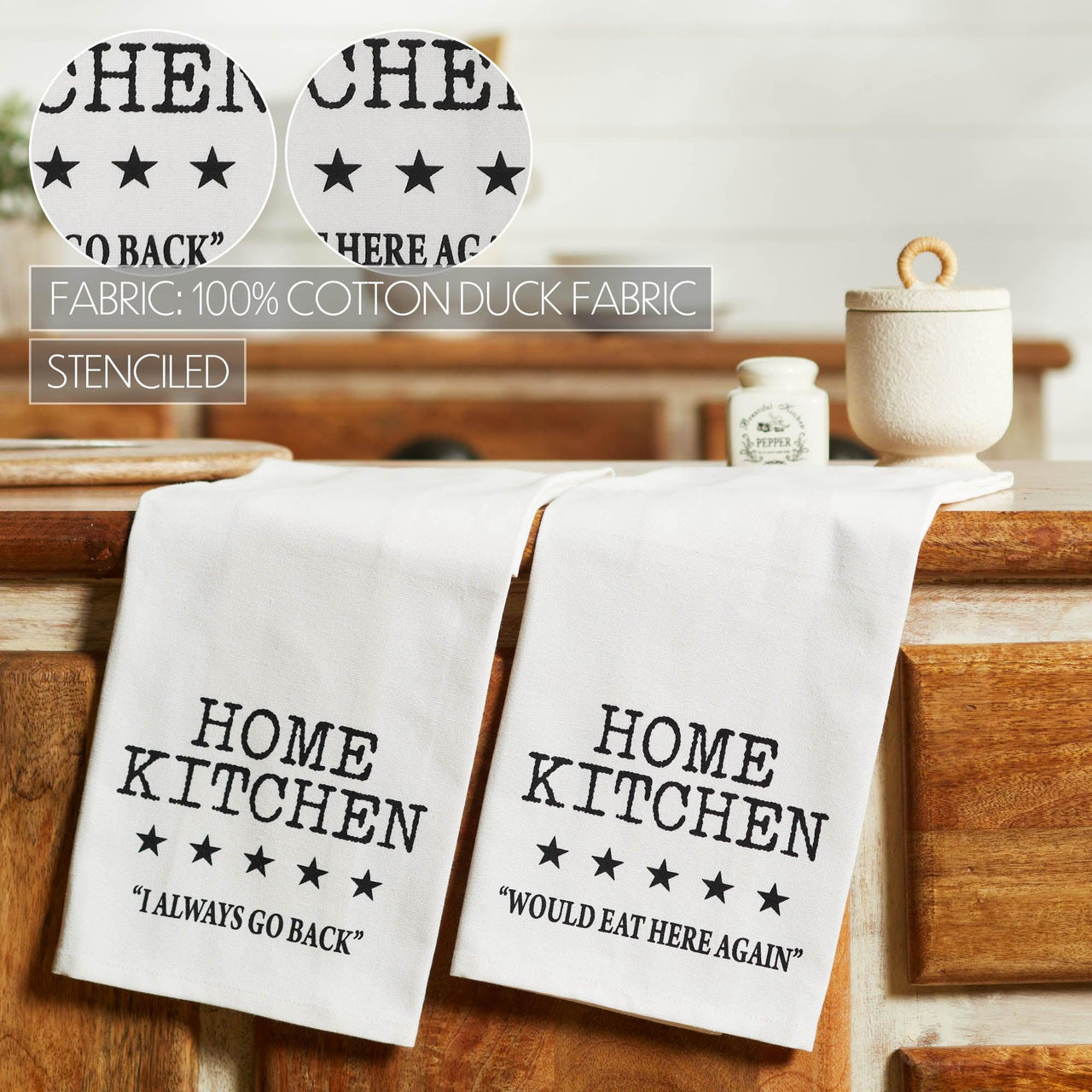 Down Home 5 Star Review Tea Towel Set of 2 19x28 - The Fox Decor