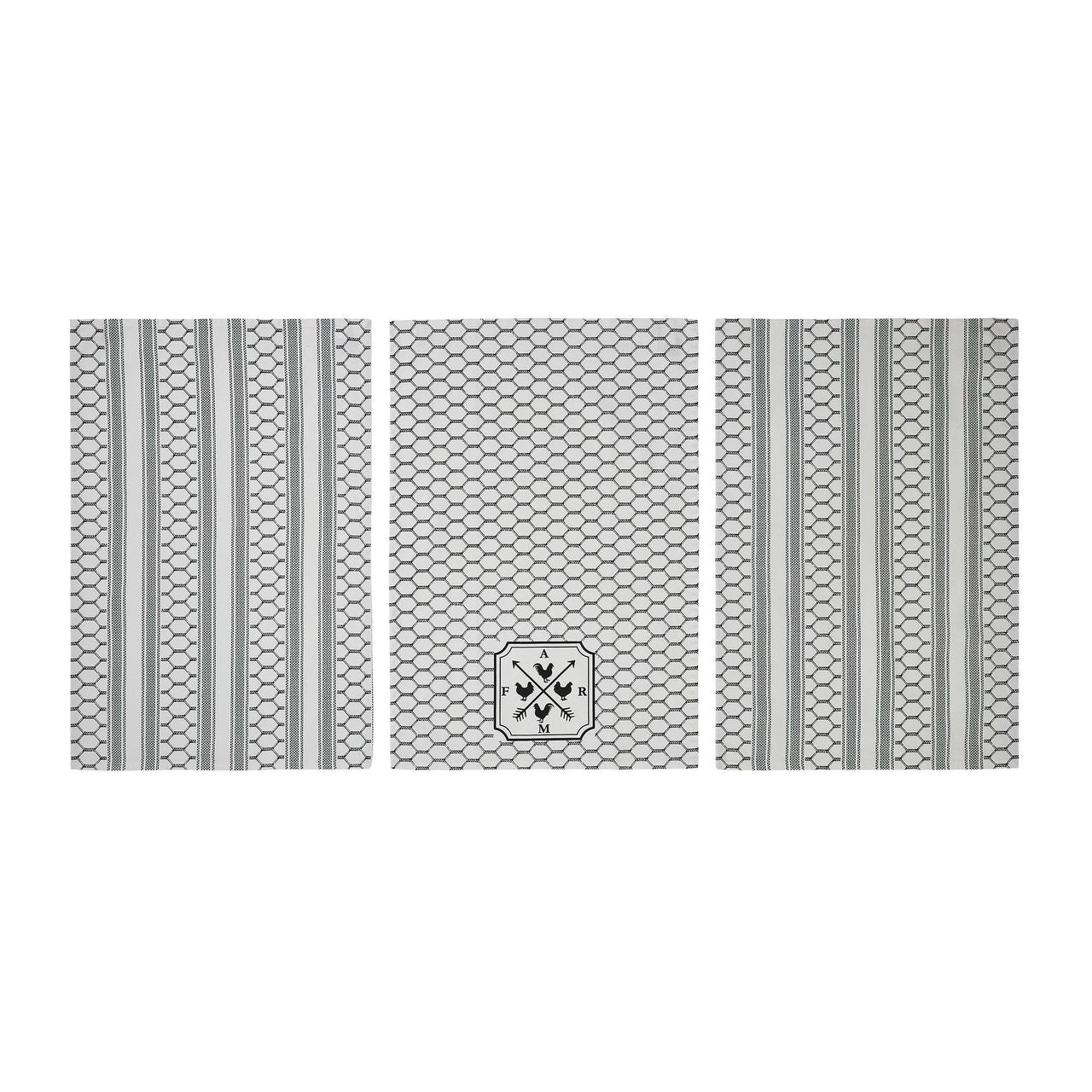 Down Home FARM Tea Towel Set of 3 19x28 - The Fox Decor