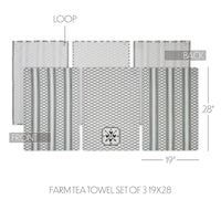 Down Home FARM Tea Towel Set of 3 19x28 - The Fox Decor