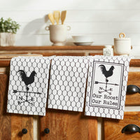 Down Home Our Roost Tea Towel Set of 3 19x28 - The Fox Decor