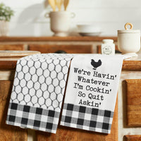 Down Home Whatever I'm Cookin Tea Towel Set of 2 19x28 - The Fox Decor