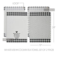 Down Home Whatever I'm Cookin Tea Towel Set of 2 19x28 - The Fox Decor