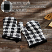 Thumbnail for Annie Buffalo Check Black Oven Mitt Set of 2