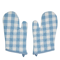 Thumbnail for Annie Buffalo Check Blue Oven Mitt Set of 2