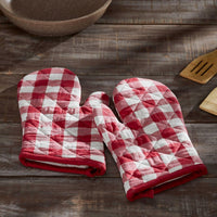 Annie Buffalo Check Red Oven Mitt Set of 2 - The Fox Decor