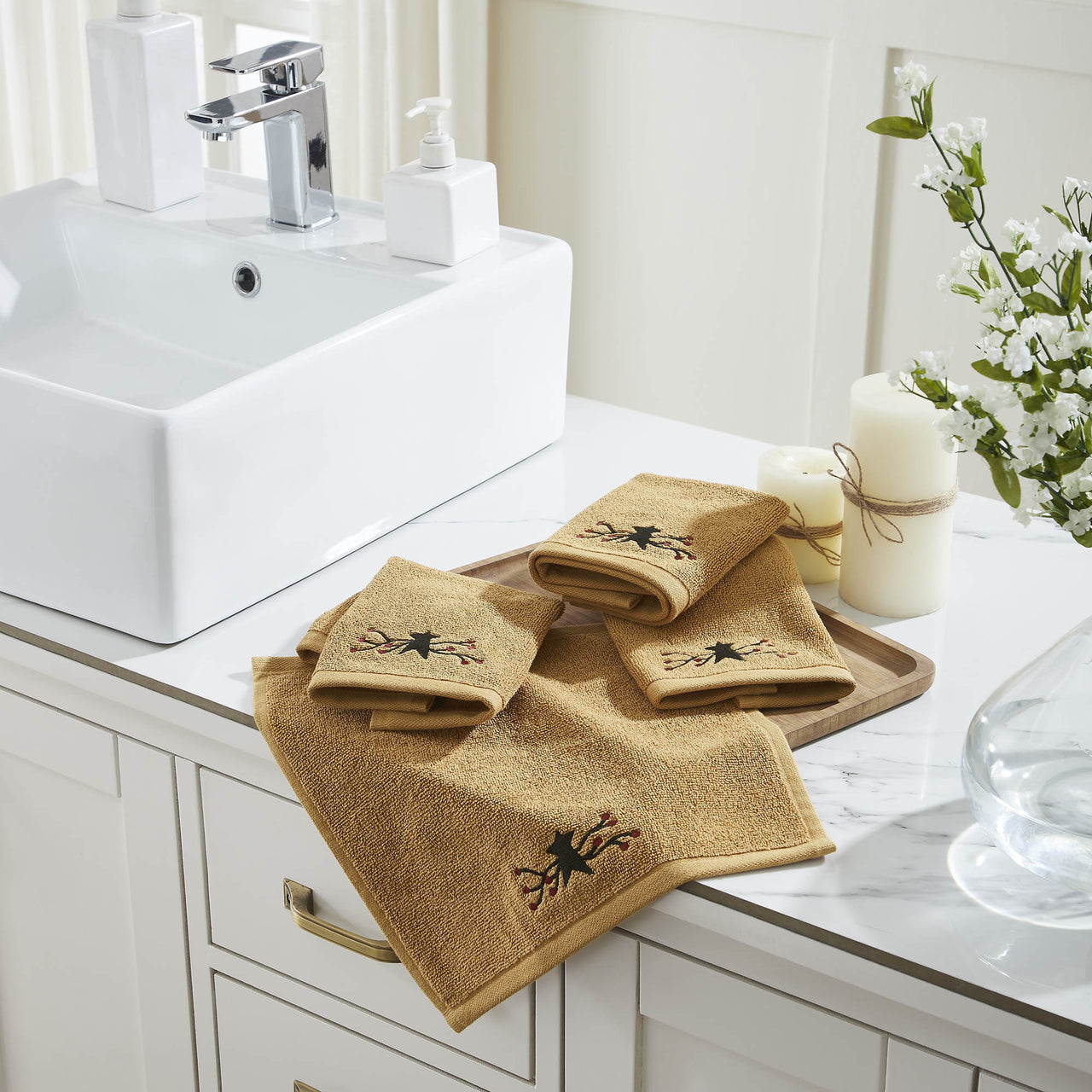 Pip Vinestar Washcloth Set of 4 12x12 VHC Brands