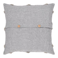 Frayed Lattice Creme & Black Pillow 20x20 - The Fox Decor