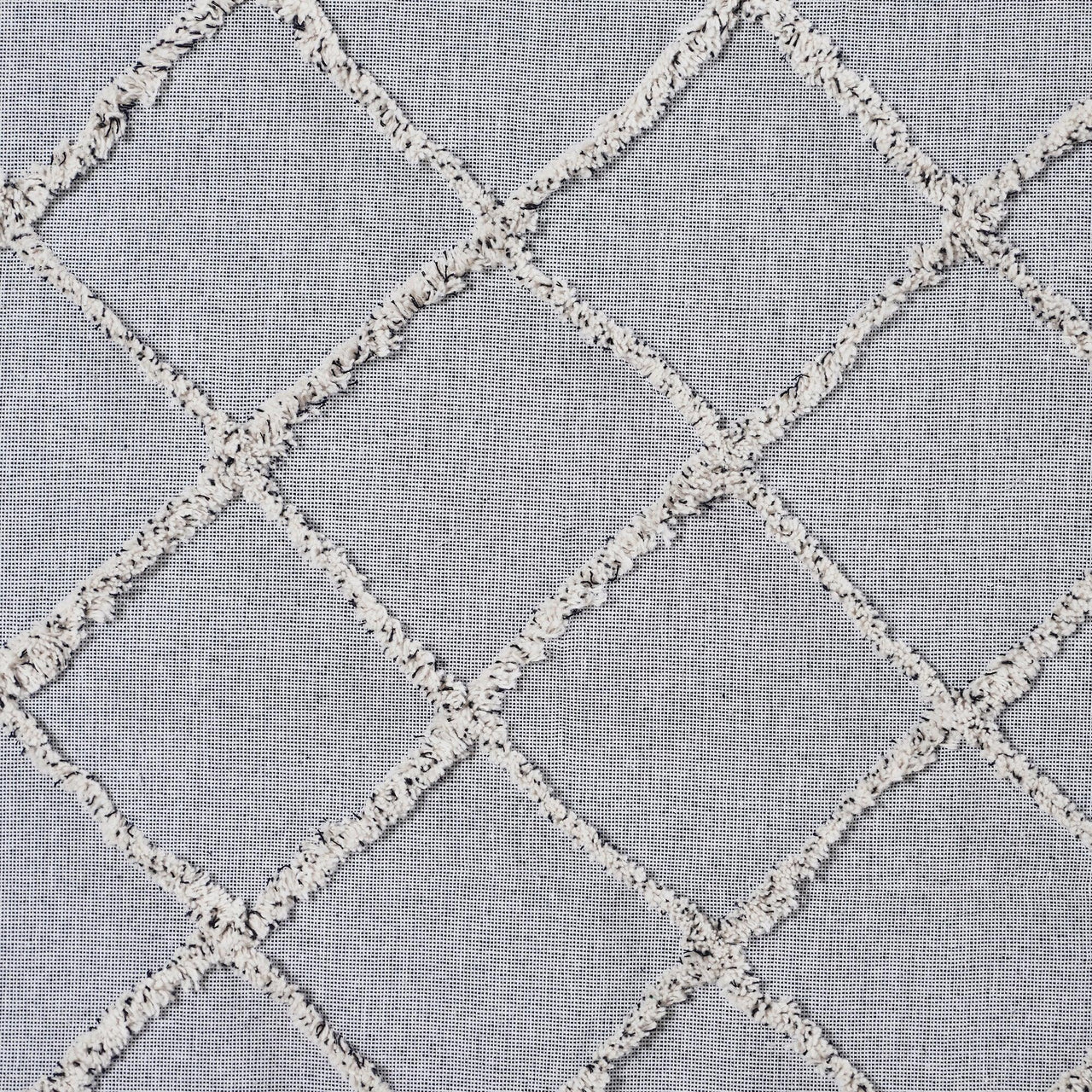 Frayed Lattice Creme & Black Pillow 20x20 - The Fox Decor