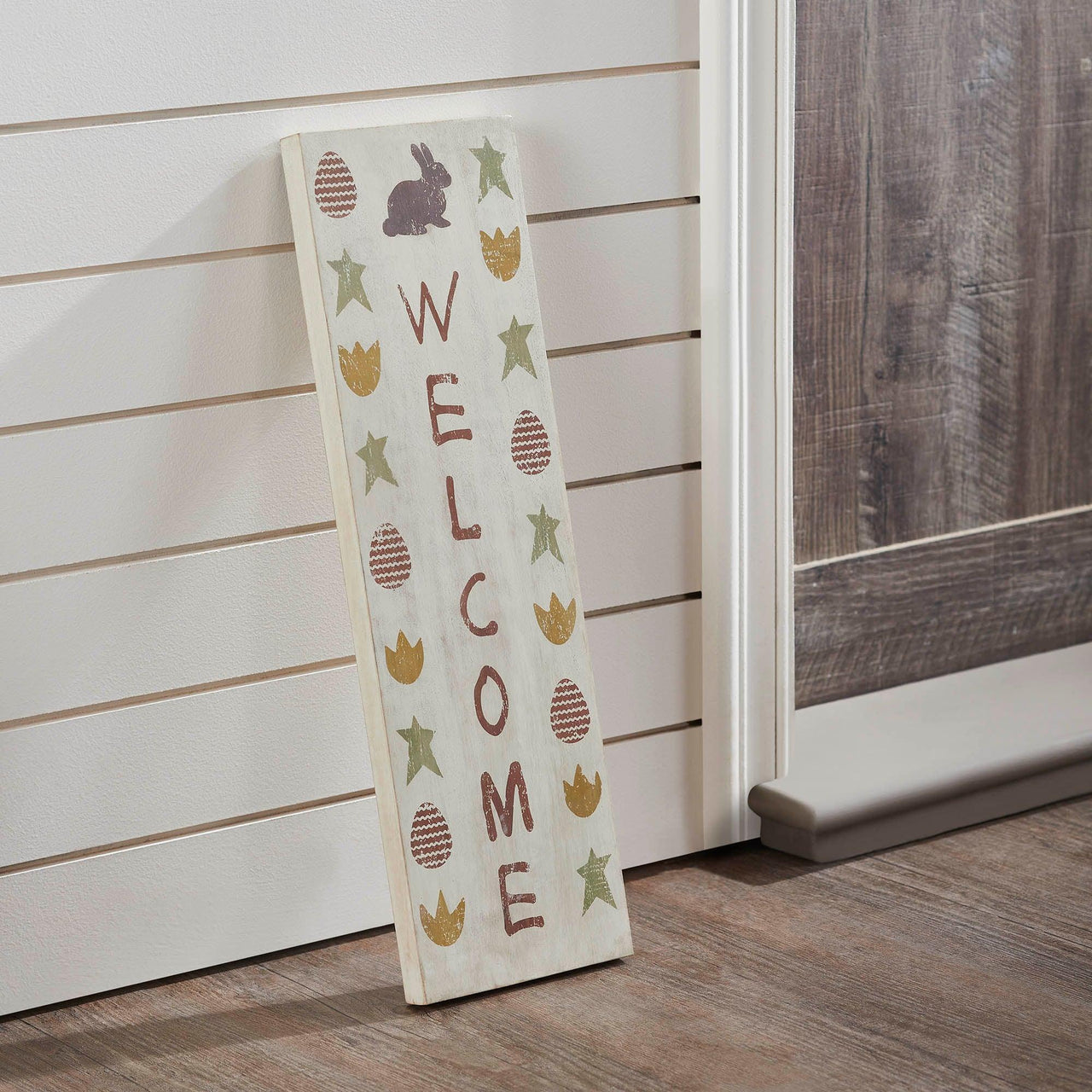 Easter Welcome Wooden Sign 20x6 - The Fox Decor
