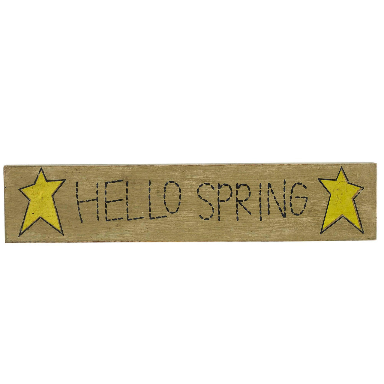 Hello Spring Wooden Sign 3x14 - The Fox Decor