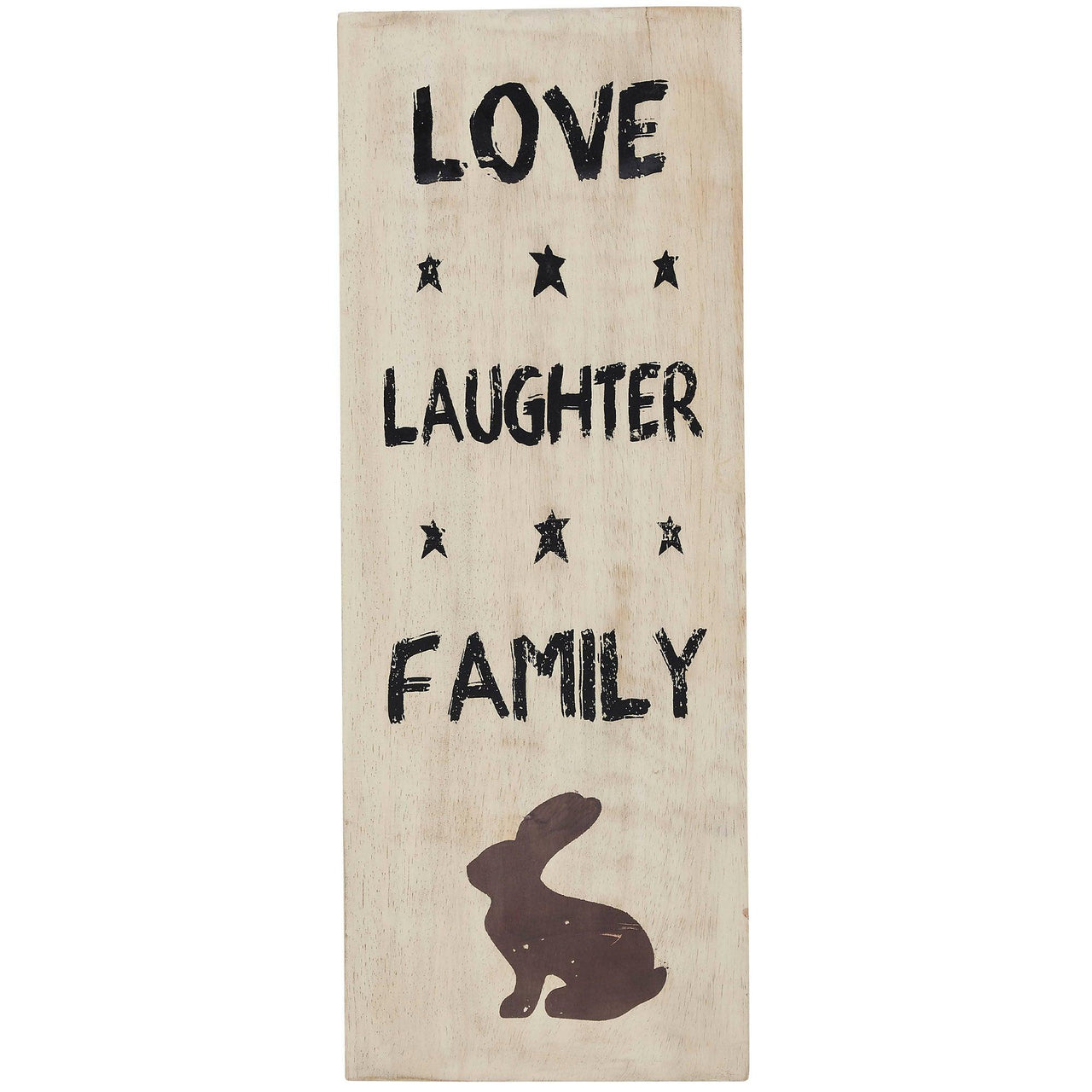 Love Laughter Family Wooden Sign 14.5x5.5 - The Fox Decor