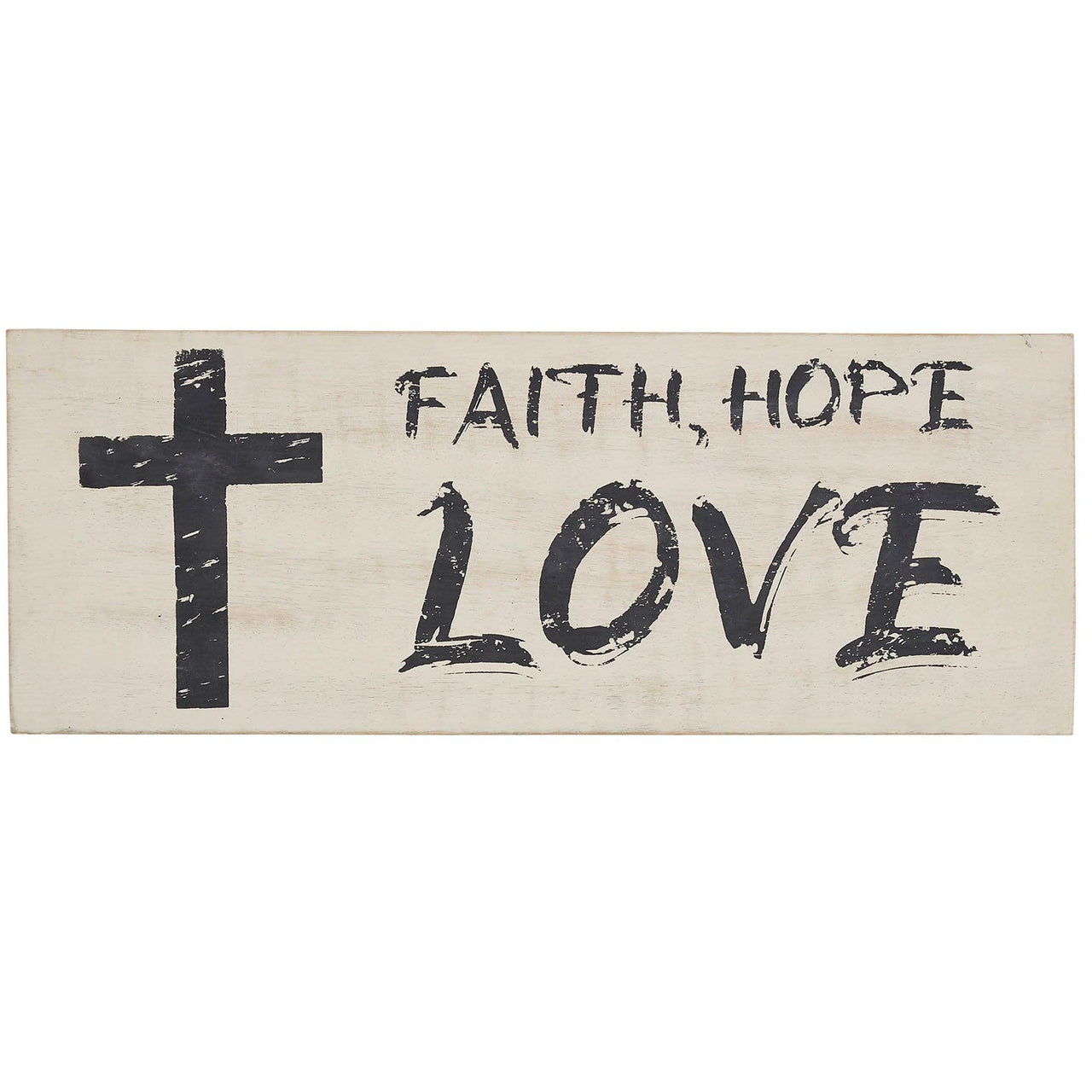 Faith Hope Love Wooden Sign 5.5x14.5 - The Fox Decor