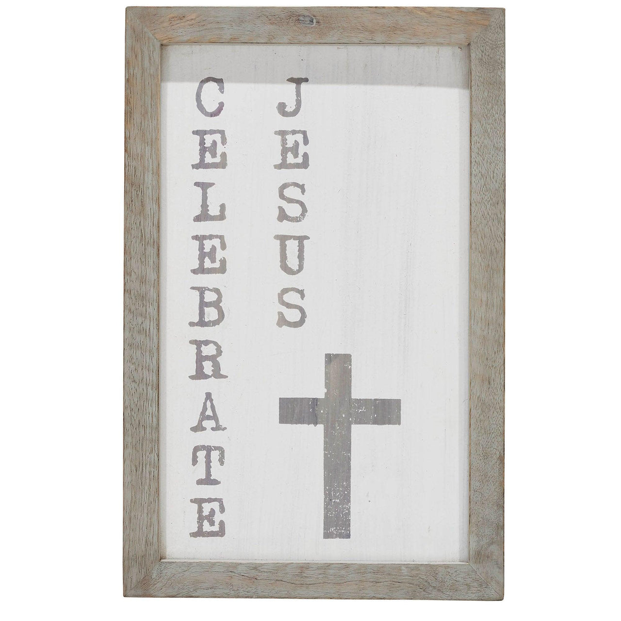 Celebrate Jesus Wooden Shadow Box Frame 15x9x1 - The Fox Decor