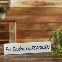 For Easter I'm Forgiven Wooden Sign 3x14 - The Fox Decor