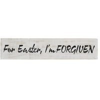 For Easter I'm Forgiven Wooden Sign 3x14 - The Fox Decor