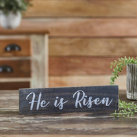 He Is Risen Wooden Sign 3x12 - The Fox Decor