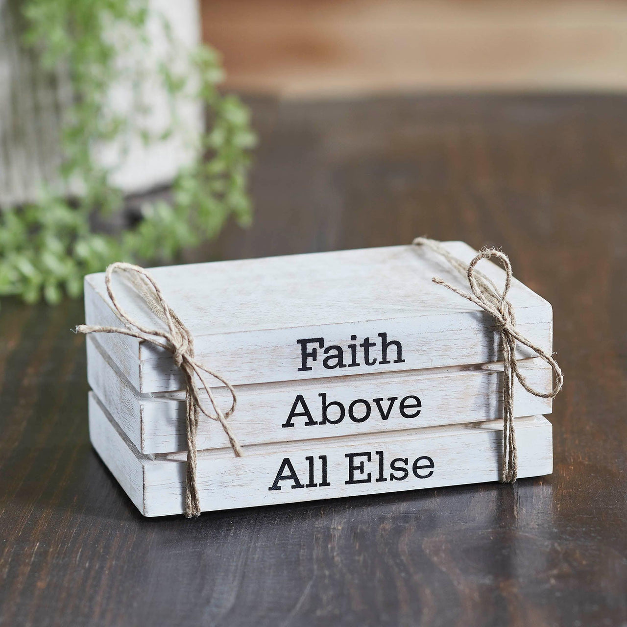 Faith Above All Else Faux Book Stack 2.5x6x4 - The Fox Decor