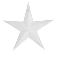 Faceted Metal Star White Wall Hanging 24x24 - The Fox Decor