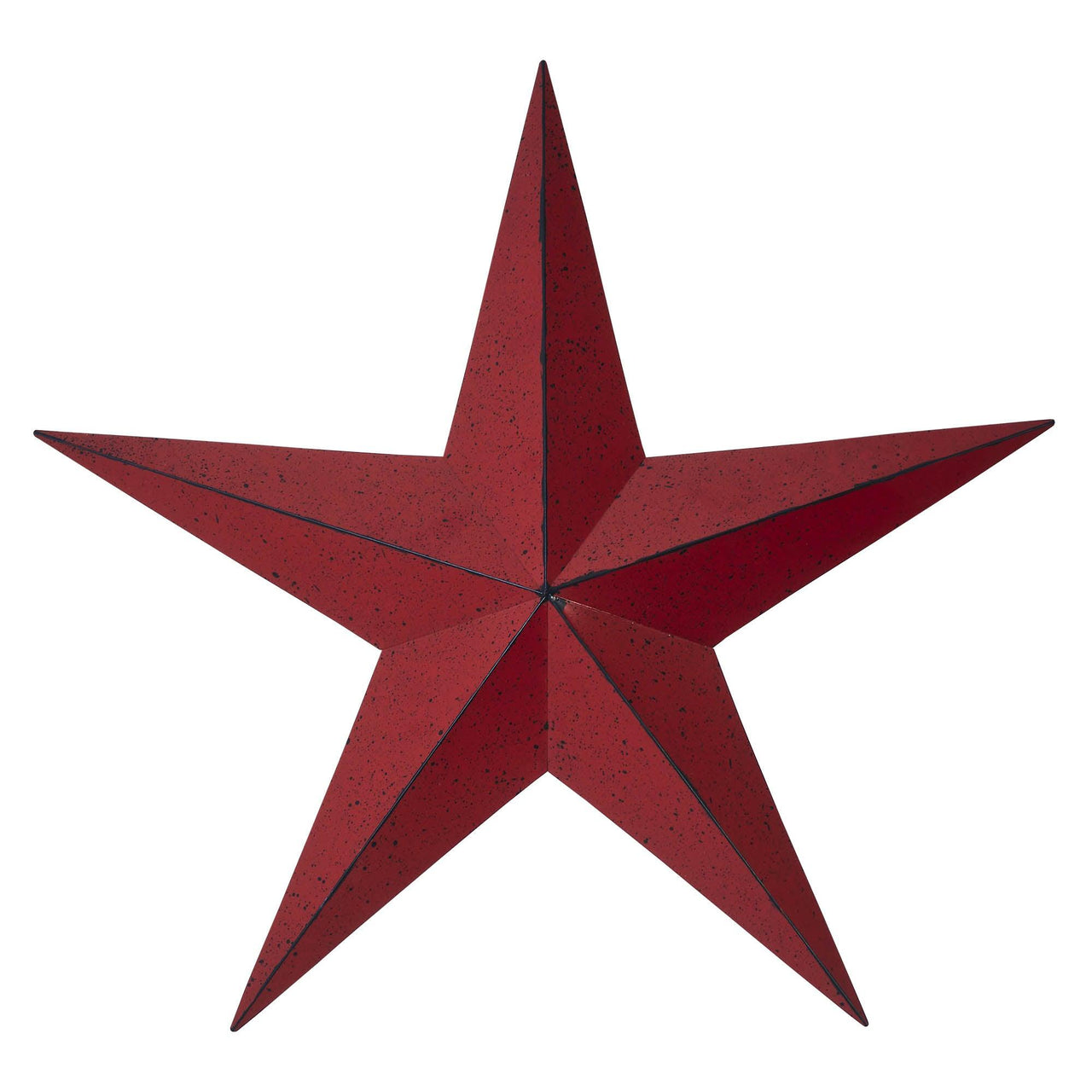 Faceted Metal Star Burgundy Wall Hanging 24x24 - The Fox Decor