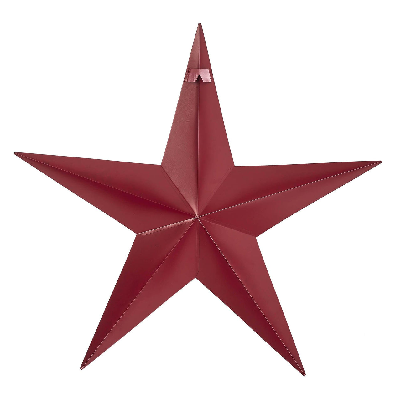 Faceted Metal Star Burgundy Wall Hanging 24x24 - The Fox Decor