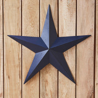 Faceted Metal Star Navy Wall Hanging 24x24 - The Fox Decor